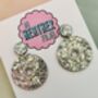 CD Statement Earrings / 90s Nostalgia Mixtape Gift / Holographic Music Jewellery / Gift For Music Lovers, thumbnail 5 of 6