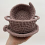 Macrame Kit, Baskets Mauve, thumbnail 2 of 8