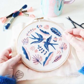 Summer Swallow Embroidery Kit, 3 of 3