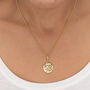 Engraved Gold Plated Leo Zodiac Necklace, thumbnail 4 of 8