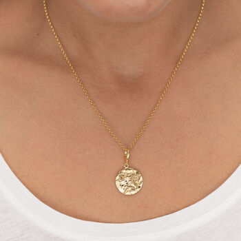 Engraved Gold Plated Leo Zodiac Necklace, 4 of 8