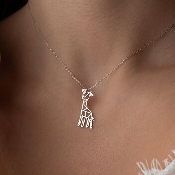 'Stand Tall' Geometric Giraffe Necklace, 5 of 10