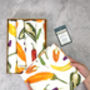 Chilli Napkin Set | Spicy Gift Idea | Hand Drawn Cotton Napkins, thumbnail 2 of 6