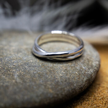 Handmade Endless Love Silver Keepsake Wedding Ring, 2 of 6