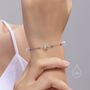 Sterling Silver Aurora Borealis Ab Crystal Bracelet, thumbnail 2 of 11