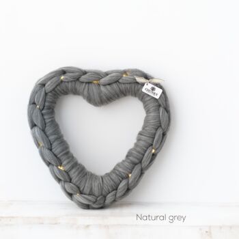 Large Chunky Heart Wreath With Lights, 8 of 12