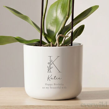 Personalised Initial Pot With Houseplant Birthday Gift, 3 of 6