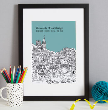 Personalised Cambridge Graduation Gift Print, 7 of 9