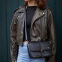 Personalised Embossed Custom Faux Leather Satchel Cross Body Bag, thumbnail 7 of 8