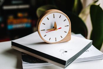 Personalised Modern Crafted Wooden Table Clock, 4 of 5