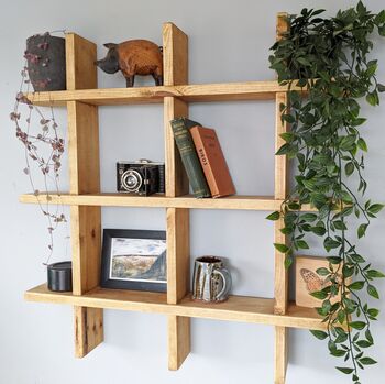 Pigeon Hole Wooden Shelving Unit, 2 of 4