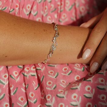 Sterling Silver Flowing Moonstone And Pearl Bracelet, 2 of 8