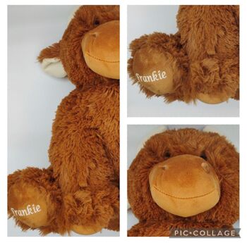 Personalised Highland Cow Brown Large Soft Plush Toy, 2 of 7