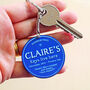 Personalised Blue Plaque Keyring, thumbnail 1 of 5