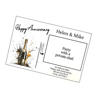 Anniversary Personalised Gift Envelope With Optional Gift Scratchcard, 3 of 4