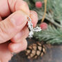 Holly Leaf Solid Silver Charm, thumbnail 4 of 8