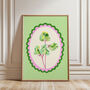 Sweet Pea Art Print Green, thumbnail 4 of 5