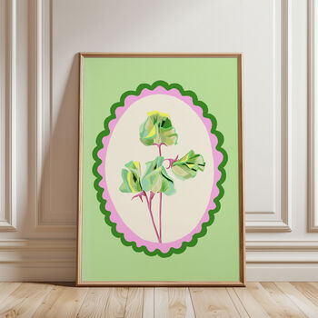 Sweet Pea Art Print Green, 4 of 5