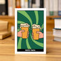 Beer Pints Celebration Greeting Card, thumbnail 2 of 3