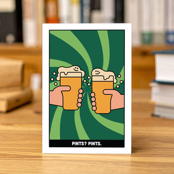 Beer Pints Celebration Greeting Card, 2 of 3