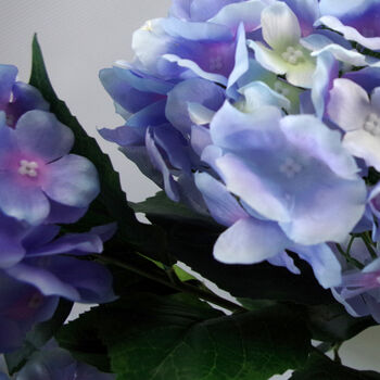 Artificial Hydrangea Flowering Plant Blue, 2 of 4