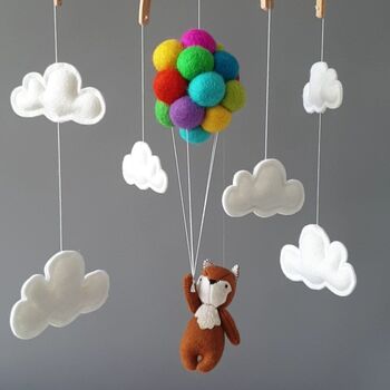 Fox Flying With Balloons Nursery Mobile, 12 of 12