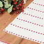 Set Of Four Cranberry Heart Striped Cotton Placemats, thumbnail 5 of 5
