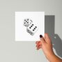 Dice Illustration – Hand Drawn Greeting Card Design, thumbnail 1 of 6