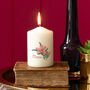 Personalised Pink Flower Pillar Candle, thumbnail 1 of 2