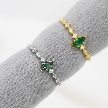 Vintage Inspired Emerald Green Cz Ring, 9 of 11