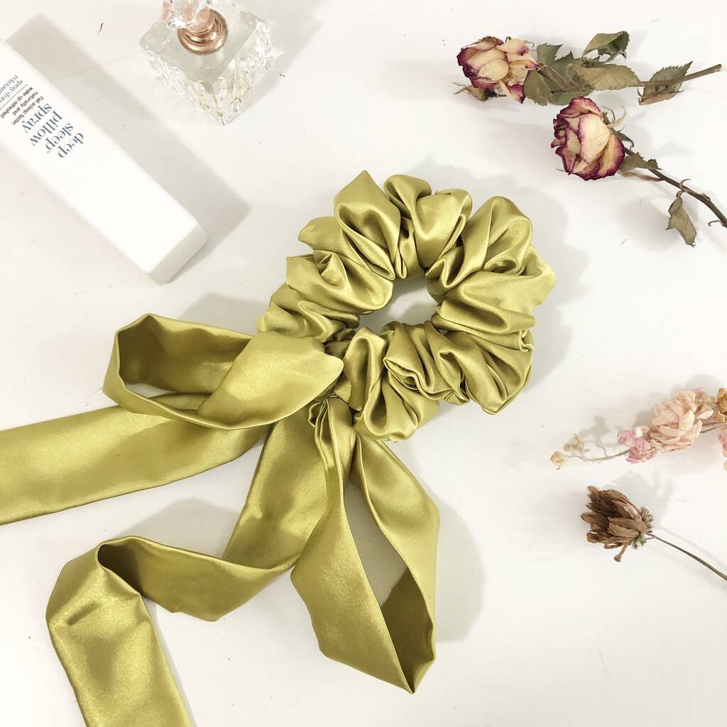 Satin Bow Scrunchies, Bridesmaid Accessories, 1 of 4