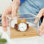 Personalised Oak Watch Stand One To Three Watches, thumbnail 6 of 12