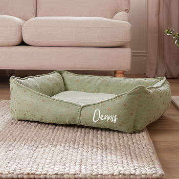 Personalised Mint Star Pet Bed, 4 of 8