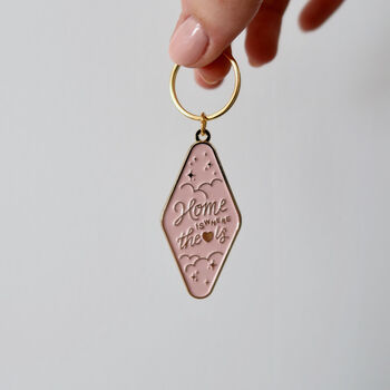 Home Is Where The Heart Is Keyring | Housewarming Gift, 4 of 7