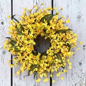 Vibrant Yellow Bloom Spring Wreath, 6 of 7