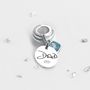Ashes Memorial Charm With Infinity Knot And Gem, thumbnail 4 of 11