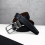 Personalised Special Date Men's Leather Reversible Belt, thumbnail 1 of 7