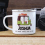 Personalised Tuk Tuk Enamel Mug Travel Gift, thumbnail 1 of 5