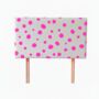 Hand Painted Upholstered Linen Headboard Polka Dot Print, thumbnail 4 of 12