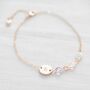 Personalised Initial Disc Family Birthstone Bracelet, thumbnail 4 of 12
