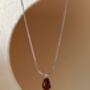 Red Agate Pomegranate Seed Necklace, thumbnail 7 of 8