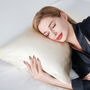 Silk Sleep Giftset Ivory Luxury Pillowcase Eye Mask And Scrunchie, thumbnail 3 of 12