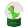 Personalised Dinosaur Glitter Snow Globe – Magical Christmas Keepsake, thumbnail 9 of 9