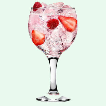 Personalised Funny Levels Gin Glass, 2 of 2