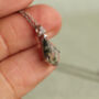 Moss Agate Art Deco Silver Necklace, thumbnail 2 of 8