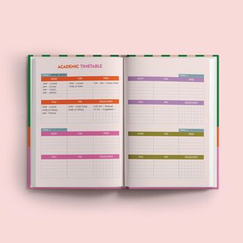 24 25 Academic Diary | A5 Hardcover | Cabana Stripe, 6 of 8