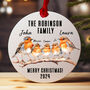 Personalised Robin Family Christmas Bauble, thumbnail 1 of 2