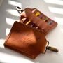 Engraved Custom Tan Leather Golf Gift Tee Holder, thumbnail 2 of 6