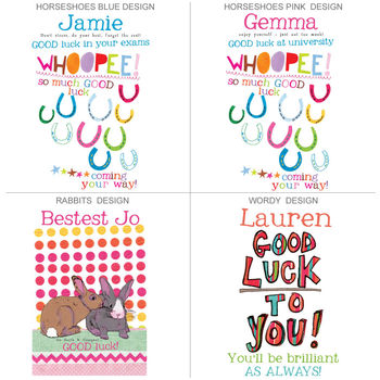 Personalised Big Good Luck Card, 4 of 7