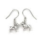 Sterling Silver French Bulldog Hoop Or Hook 3D Earrings, thumbnail 4 of 7